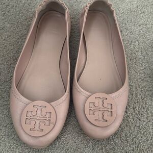 Tory Burch light pink/ dusty rose flats size 9